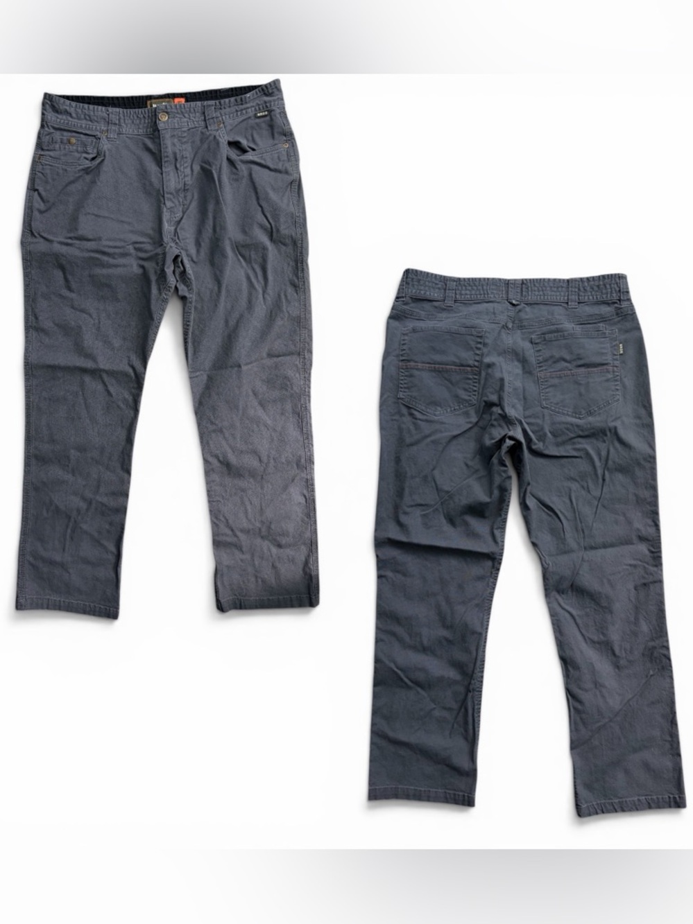 Howler Brothers Pants Men 35x32 (35x29) Frontside 5 Pocket Cordura Canvas Gray